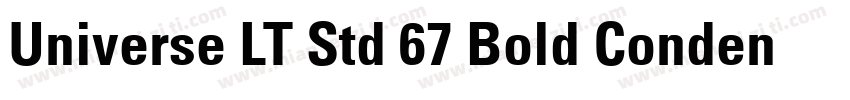 Universe LT Std 67 Bold Condensed字体转换